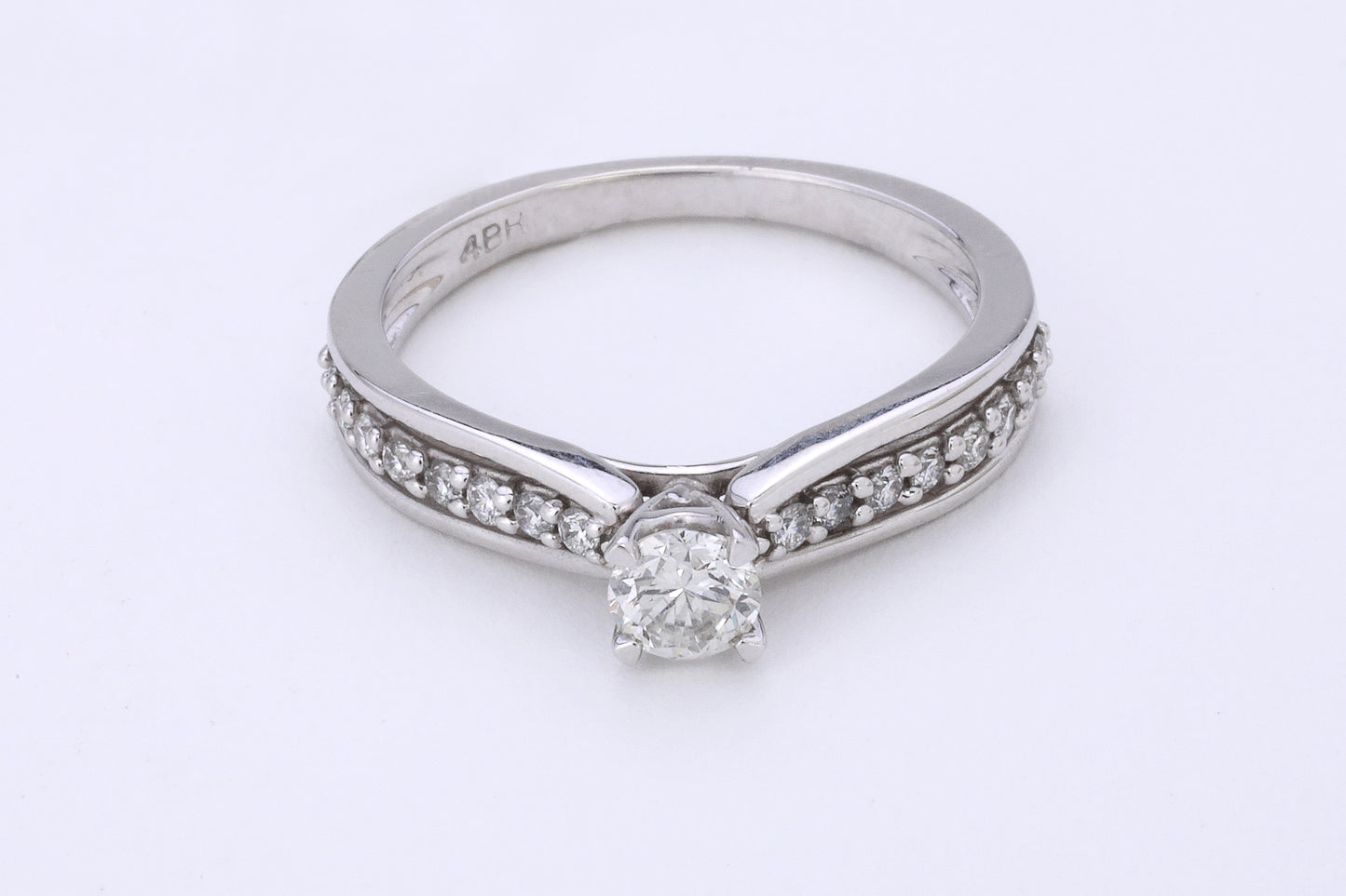 14K White Gold 0.50 ctw Diamond Engagement Ring