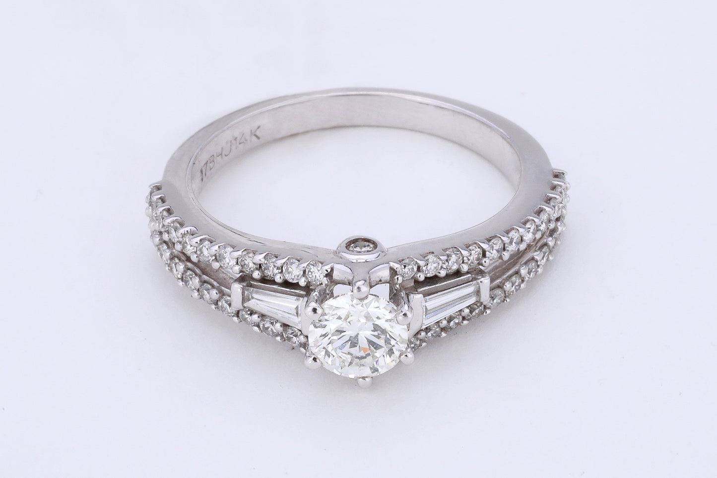 14K White Gold 0.5 ct Polar Ice Canadian Diamond Engagement Ring