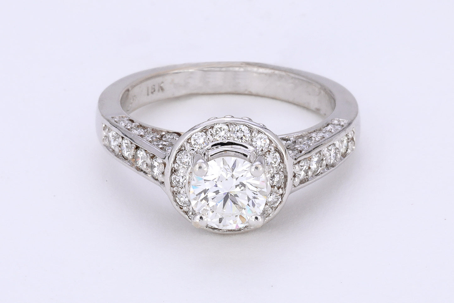 Canadian Diamond 18K White Gold .74 carat Bridal Ring