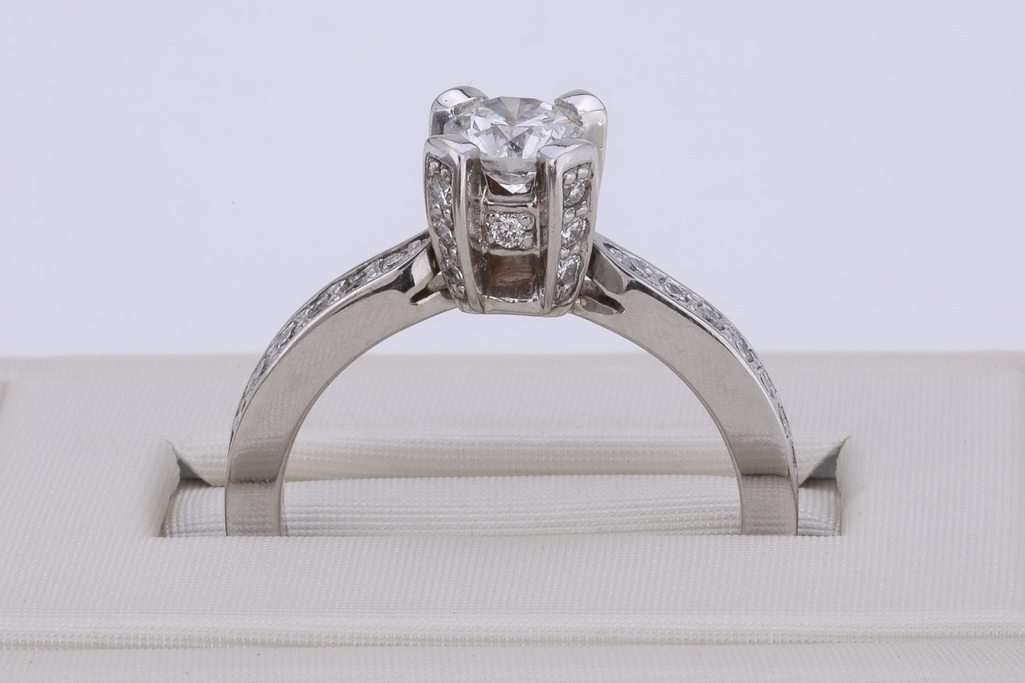 14K White Gold Polar Ice 0.81 ctw Diamond Engagement Ring