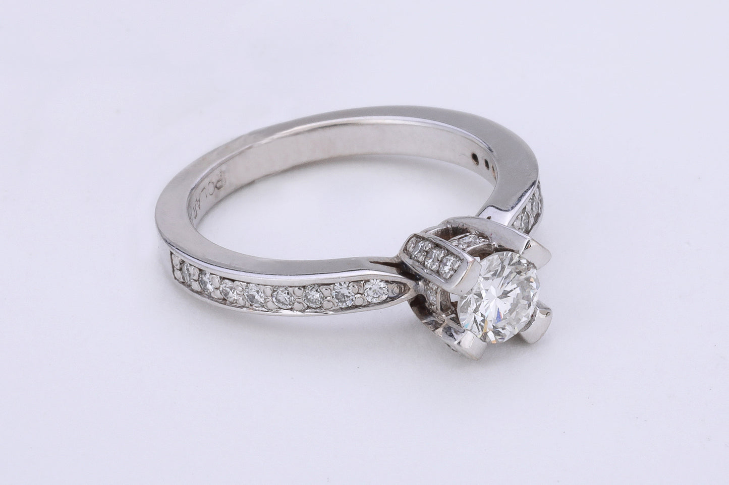 14K White Gold Polar Ice 0.81 ctw Diamond Engagement Ring