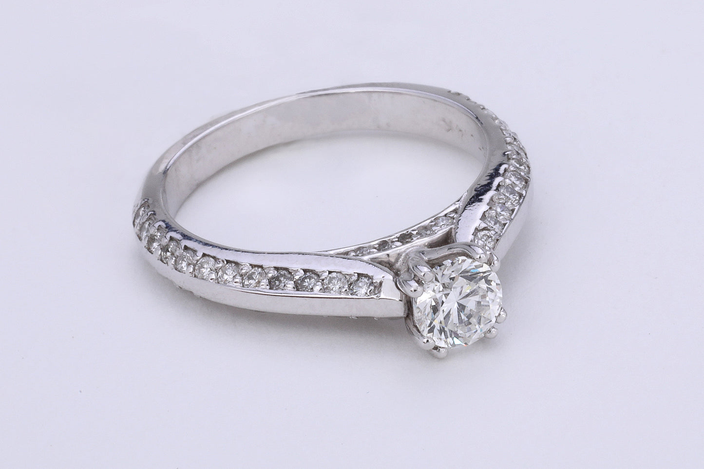 14k White Gold 1.47 ctw Diamond Engagement Ring