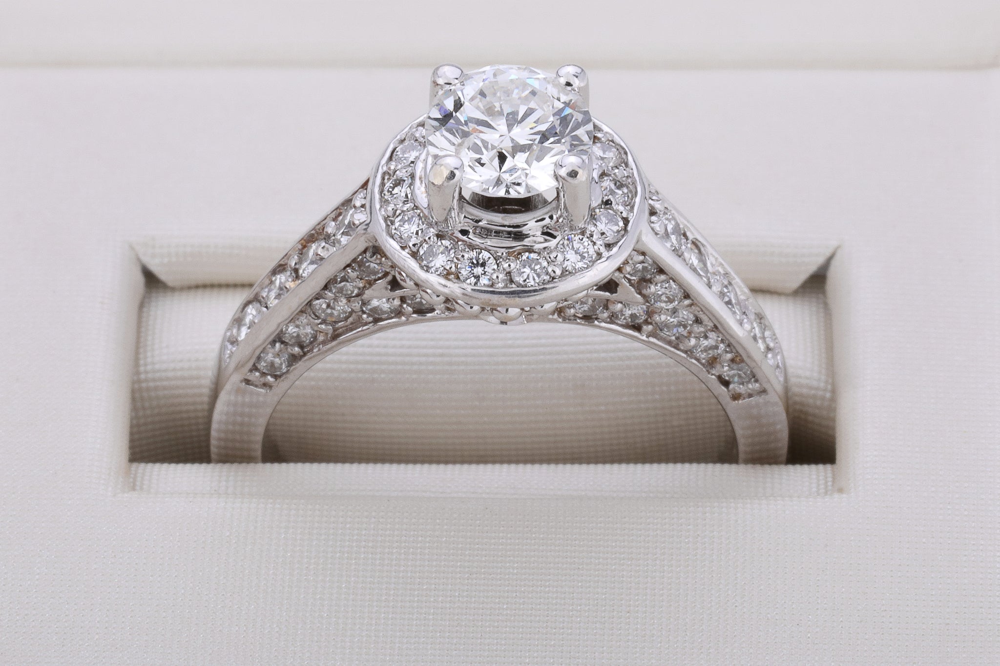 Canadian Diamond 18K White Gold .74 carat Bridal Ring